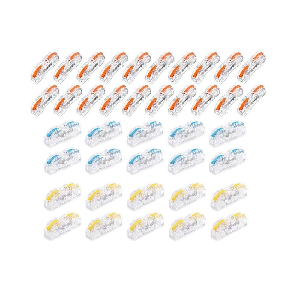 40Pcs Quick-Connect Terminal Wire Connectors Inline Wire Cable Connector Quick Compact Cable Connector Transparent B 6034004567126