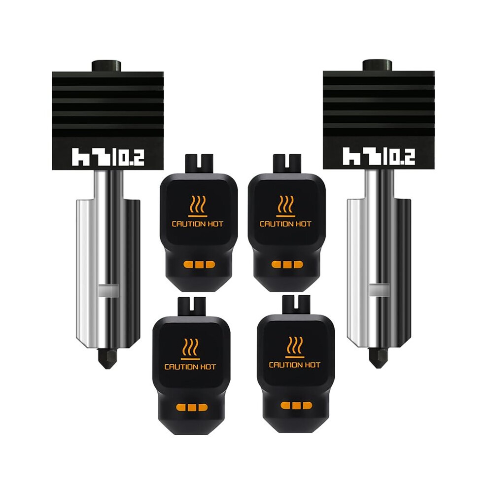 2Pcs 0.2Mm Hardened Steel Nozzle Hotend For P2s/H2s/H2d/A1/A1 Print Hotend W/2Pcs Silicone Sleeve 6033986756672