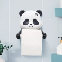 Wandmontierter Toilettenpapierhalter mit Panda-Motiv, Kunststoff, Sprühbehandelte Oberfläche, Halter für Toilettenpapierrollen