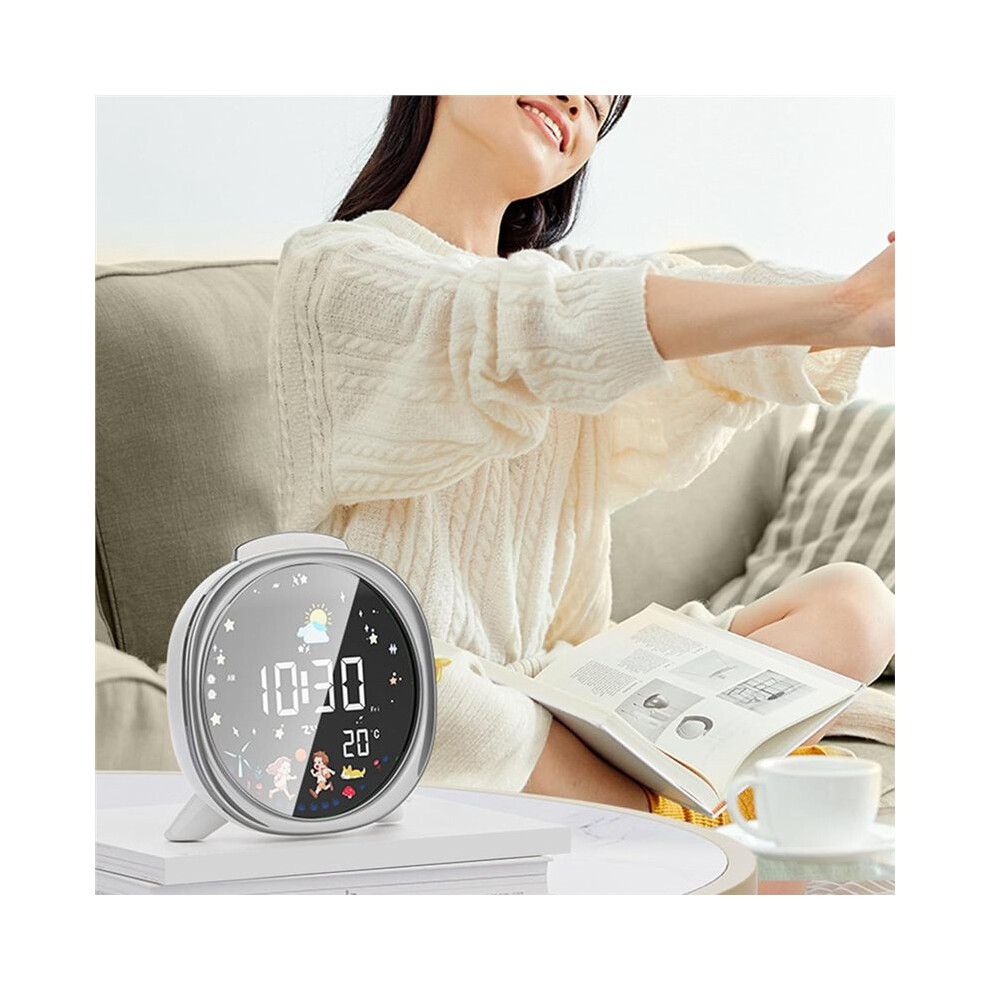 Lcd Digital Alarm Clock With Night Intelligent Wake Function Double Alarm Temperature Display For Bedroom Kids Light 6031353645123