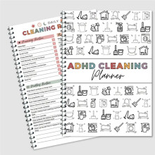 Planificador de Limpieza para Adultos, Mujeres y Niños con TDAH y Horario Diario