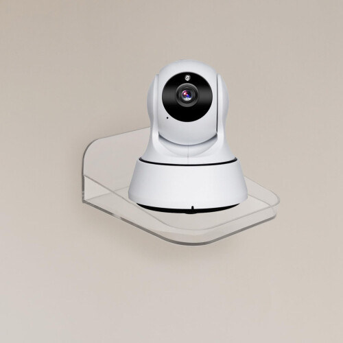 Floating Wall Shelf No Drill Easy Installation for Security Camera Smart Home Devices 1