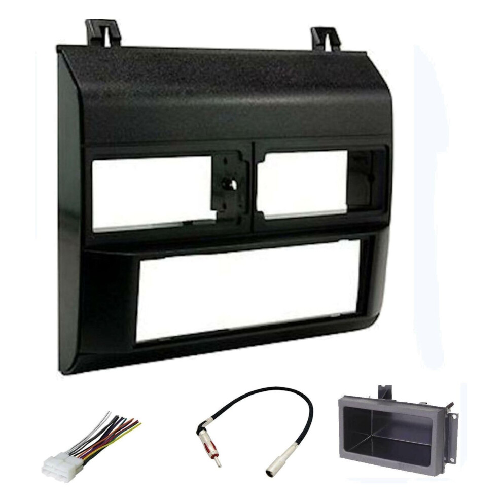 Dash Install Kit Mounting Bezel Trim For Chevy Truck Gm Stereo C1500 C2500 C3500 1988Â1994 Black 9092120106046