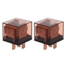2X 24V 80A 1NO 1NC SPDT 5 Pins Green Indicator Light Automotive Truck Car Relay