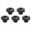 5X M10 10mm Dia Thread Black Plastic Star  Clamping Knob Grip 1
