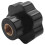5X M10 10mm Dia Thread Black Plastic Star  Clamping Knob Grip 4