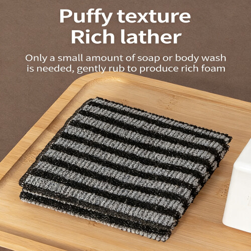 Bath Scrub Long Back Scrubber Exfoliating Towel Washcloth-C 2
