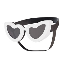 Herzförmige Hundebrille, PC-Materialien, winddichter-Weiß
