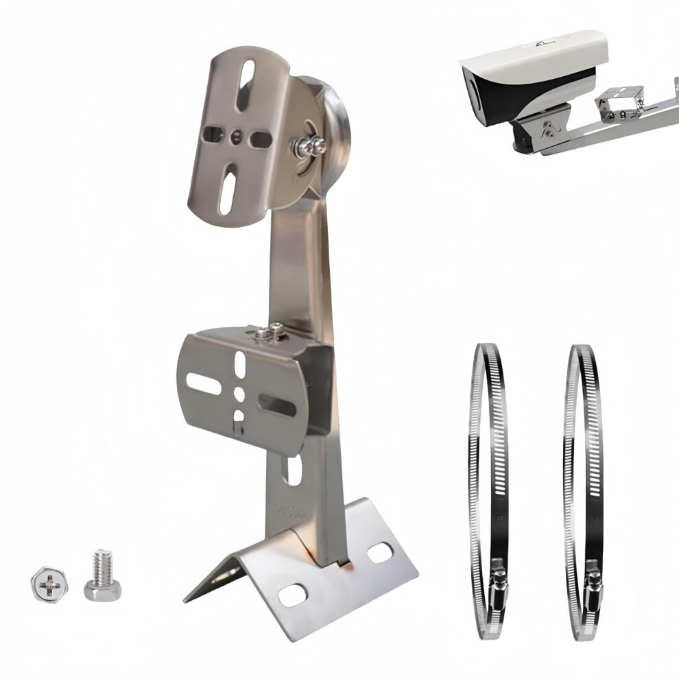 Cctv Camera Mount Bracket Stainless Steel Dual Corner Pole Holder For Outdoor Security Cameras 9771547484912