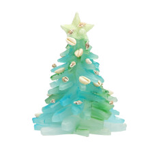 Resin Ocean Theme Christmas Tree Ornament, Blue, 15cm DIY Decor
