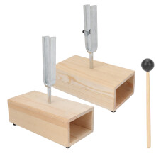 440Hz Edelstahl-Stimmgabel mit Kiefern-Resonanzkörper für geistige Klarheit
