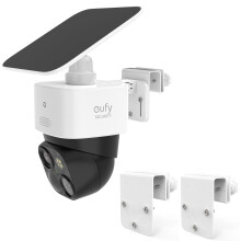 Gutter Mount 2 Pack for eufy SoloCam S340 E42 E30 S330, NoDrill White Outdoor Secure Bracket