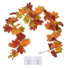 Guirlande décorative d'automne en forme de feuille d'érable, guirlande de feuillage d'automne, décorations de Thanksgiving, guirlande décorative
