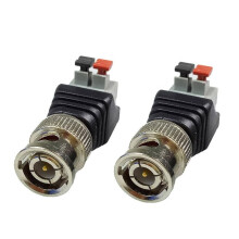 10pcs BNC Balun Connector Set for CCTV Camera, Tool‑ Press Button Video Converter, Durable Metal Housing
