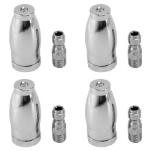 4X Buse Turbo pour Laveuse à Pression, Buse Rotative pour Eau Chaude et Froide, Connexion Rapide 1/4 Pouce