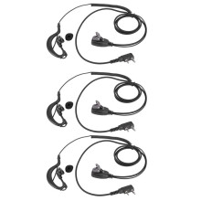 3X Auricolare A Forma di Auricolare PTT MIC A 2 Pin Con Microfono per Radio Kenoux Puxing Wouxun