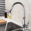 2X Kitchen Sink Pull Down Faucet Spray  Nozzle Pull Out Hose Sprayer Replacement Part Faucet  - Brushed Nickel 10