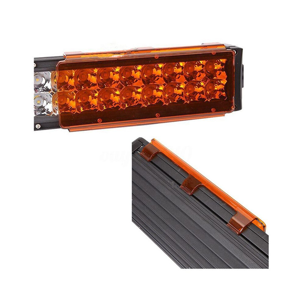 4X 8 Inch Curved Led Work Bar Lens Cover Atv Utv Offroad 4Wd Light/Amber 6031490636527