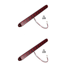 2Pcs Rosso 15 Pollici 11 LED Trailer Light Bar Sealed Stop Turn Tail Park Terzo 3Rd Light