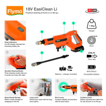 Flymo 18V EasiClean Li Portable Pressure Washer - Brand New