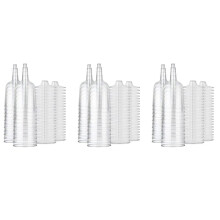 Clear Plastic Wine Glass Recyclable - Shatterproof Wine Goblet - Disposable & Reusable Cups for Champagne, Dessert 60Pcs