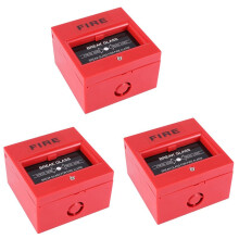 3X AC 250V/12V 12V Resettable Manual Call Point Fire Alarm Pull Station