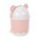 3X  Cute Desktop Trash Desktop Con Coperchio  Paper Flip Plastic Trash Can 5