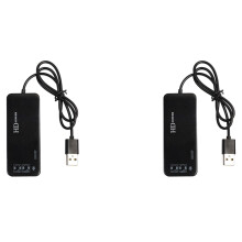 2X 3  USB 2.0 Hub Externe 7.1 Ch Carte Son Adaptateur pour Microphone Casque pour Pc Noir