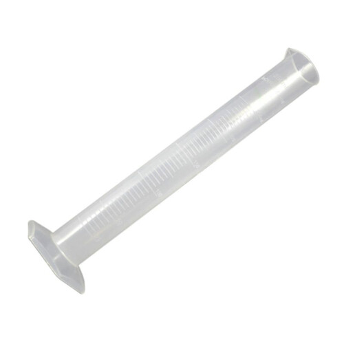 4X 250mL Clear White Plastic Liquid Measurement Graduated Cylinder for Lab Set 1