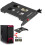 2X Oimaster Pci Mobile Rack Enclosure Hard Disk Drive Case Box for 2.5 Inch  Sdd Hdd Adapter 2