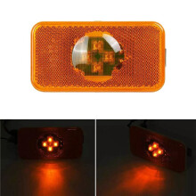 4X 24V Car Truck LED Side  Light Amber Indicator Lamp 4 LED for  Trucks FM/FH