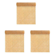 3pcs 16-Inch Wide Natural Rattan Webbing 40-Inch Long (3.3 Ft.) Rattan Webbing Rolls for Furniture,Chairs, Cabinets