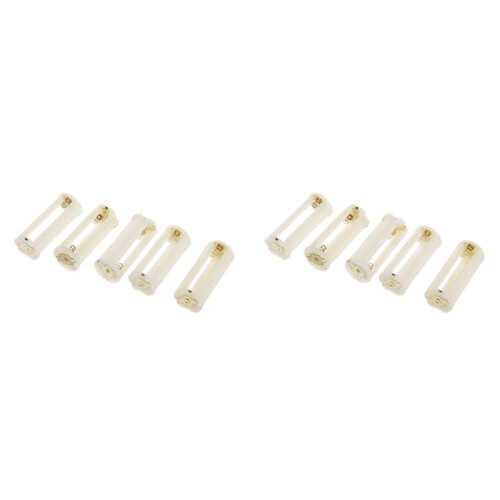 10Pcs Round 3x 1.5V AAA Battery Holder Case Box Container White