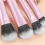 Makeup Brush Sets 10pcs Pink Mini with Bag 4