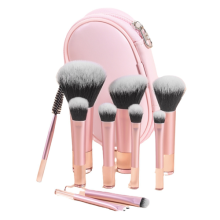Makeup Brush Sets 10pcs Pink Mini with Bag