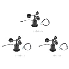 3X 0-70M/S Vindhastighetssensor Miljö Signalutgång Pulstyp Tre Koppar Vindhastighetssensor Anemometer DC5-30V