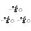 3X 0-70M/S Wind Speed Sensor Environment Signal Output Pulse Type Three Cups Wind Speed Sensor Anemometer DC5-30V 1