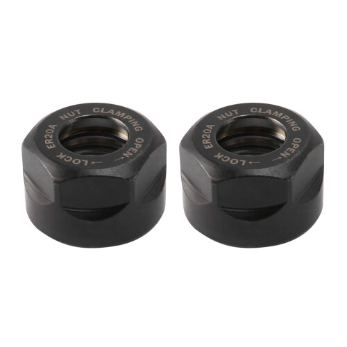 2X ER20 Collet Clamping Nuts for CNC Milling Chuck Holder Lathe