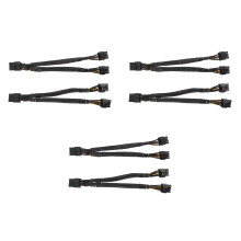 6PCS GPU PCIe 8 Pin Female to Dual 2X 8 Pin (6+2) Male PCI Express Power Adapter Braided Y-Splitter Extension Cable,20cm
