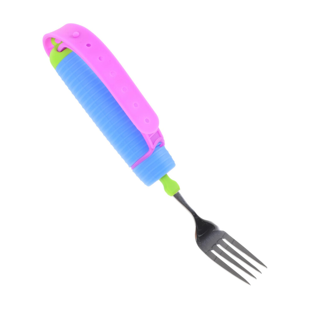 Adaptive Utensils for Seniors Fork with Universal Cuff, Stable Grip and AntiâSkid Handle for Tremors