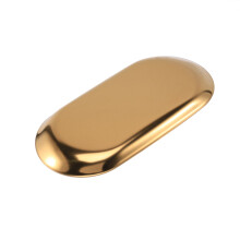 3X Metal Storage Tray Gold Oval Dotted Fruit Plate Small Items Jewelry Display Tray Mirror