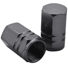 16 Pieces Tire Stem Valve Caps Wheel Valve Covers Car Dustproof Tire Cap, Hexagon Shape Titanium Gray