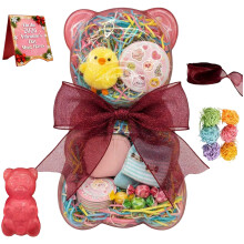 Boîte-cadeau en forme d'ours Miniature, conteneur de-Rouge