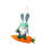 Plush Hare Carrot Doll Easter Hanging Ornament For-Plaidmen 1
