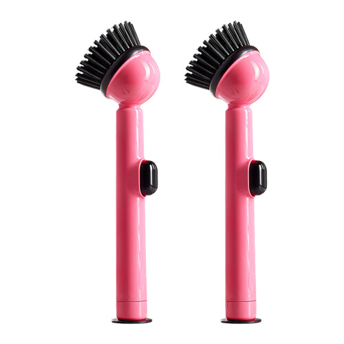 Long Handle Nonslip Dish Brush With Detergent Dispenser for-2 1