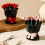 Premium Ceramic Snacks Fork Organizers And 6 Nonrust Steel-PB 1 3