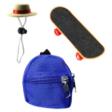Pet Backpack Fashion Hat And Tiny Skateboard Set For Lacertilian