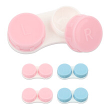 Colorful Contact Lens Case 4 Pack, Compact Travel Lens Storage Kit for Home and Outdoor Use