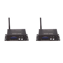 2X Controlador DMX 512 Sem Fio 2.4G Transmissor Receptor Display LCD Repetidor Ajustável Controlador de Iluminação US PLUG