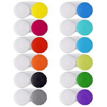 12PCS Colorful Contact Lens Case Set, Leakproof Screw Lids, Compact Travel Size for Daily Use